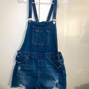 YMI Dark Blue Denim Overalls